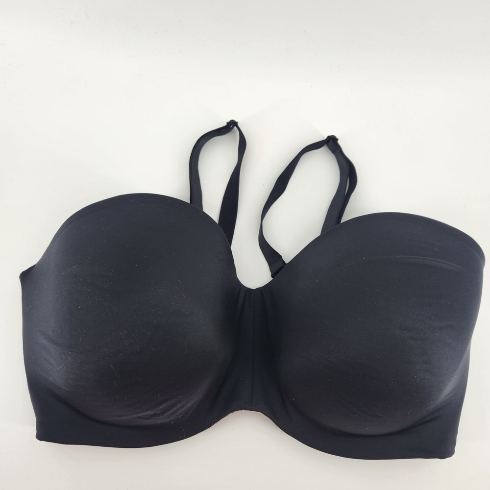 Curvy Couture Smooth Multi-Way Strapless Bra Black 42G Plus Size Underwire
